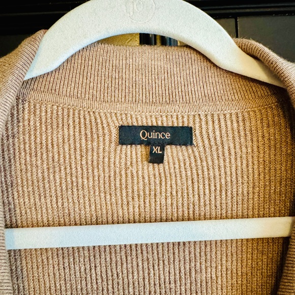 Quince - Eco-Knit Button-Up Sweater Dress - XL - Warm Taupe - Picture 7 of 9